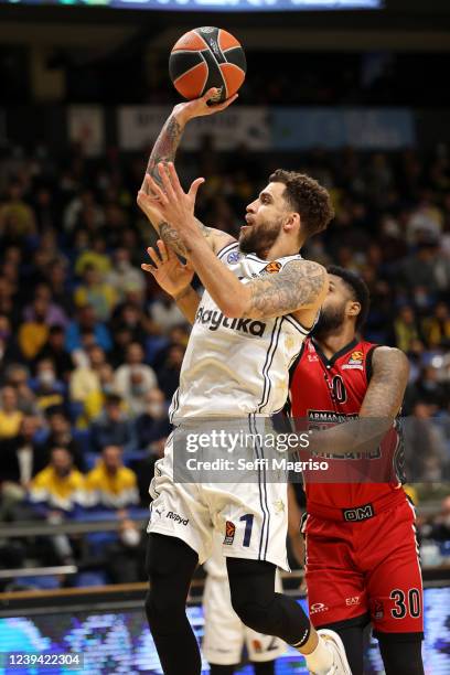 Scottie Wilbekin, #1 of Maccabi Playtika Tel Aviv in action during the Turkish Airlines EuroLeague Regular Season Round 31 match between Maccabi...