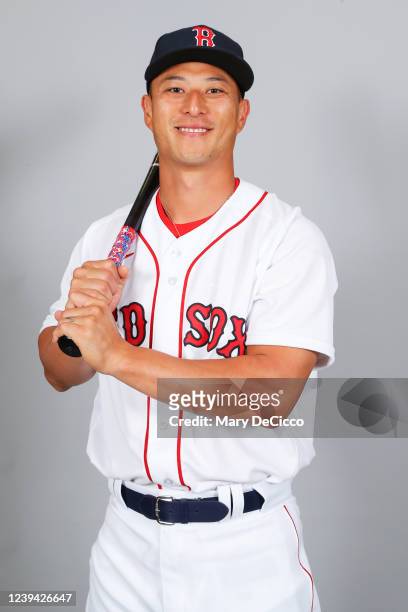 Rob Refsnyder of the Boston Red Sox poses for a photo during the Boston Red Sox Photo Day at JetBlue Park at Fenway South on Wednesday, March 16,...