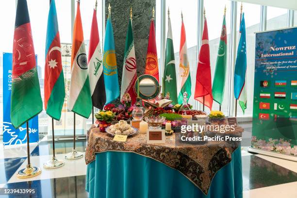 United Nations celebration of Nowruz - Persian New Year at New York Headquarters. Missions of Afghanistan, India, Iran, Uzbekistan, Azerbaijan,...