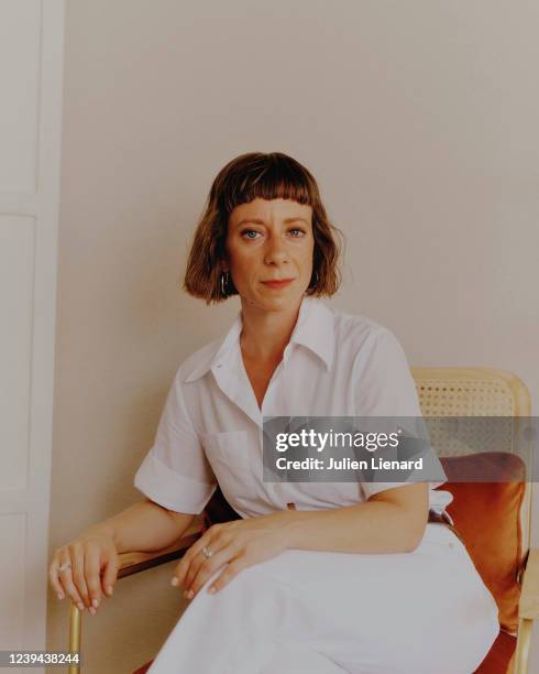 Filmmaker Laura Samani poses for a portrait on July 7, 2021 in Cannes, France.