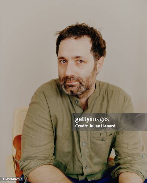 Filmmaker Nicolas Peduzzi poses for a portrait on July 7, 2021 in Cannes, France.