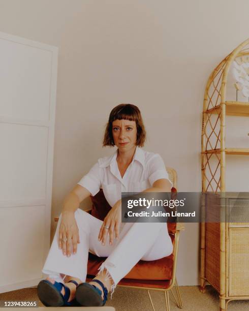 Filmmaker Laura Samani poses for a portrait on July 7, 2021 in Cannes, France.