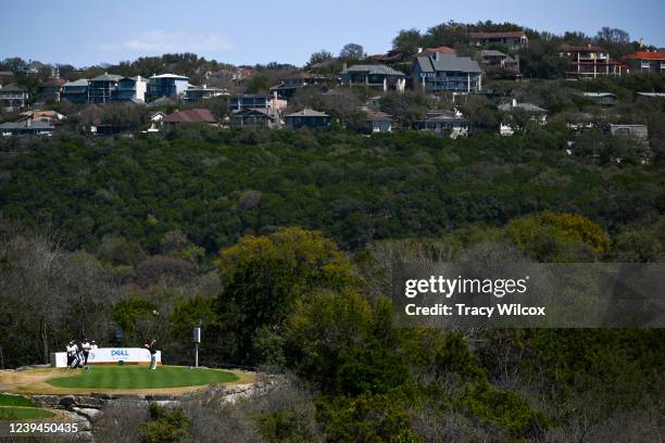 Sungjae Im of Korea hits his tee shot at the second hole during Round 1 of the World Golf Championships-Dell Technologies Match Play at Austin...