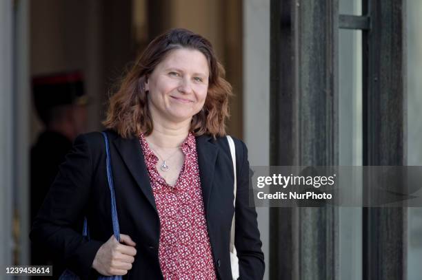 French Minister of Sports Roxana Maracineanu leaves following the weekly cabinet meeting at the Elysee palace - March 23 Paris