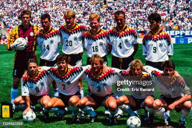 Team Germany line up during the World Cup, group C match between Germany and Bolivia, at Soldier Field, Chicago, Illinois, United States on 17th June...