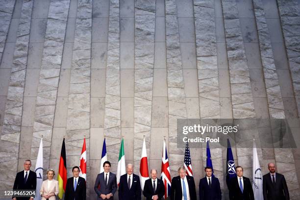 Secretary General Jens Stoltenberg, European Commission President Ursula von der Leyen, Japan's Prime Minister Fumio Kishida, Canada's Prime Minister...