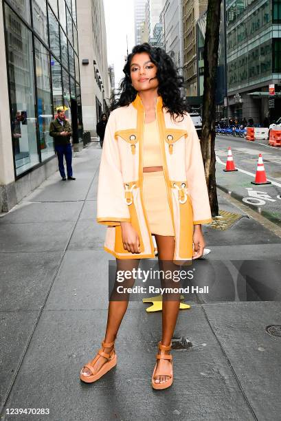 Actress Simone Ashley is seen at the "Today" show on March 24, 2022 in New York City.
