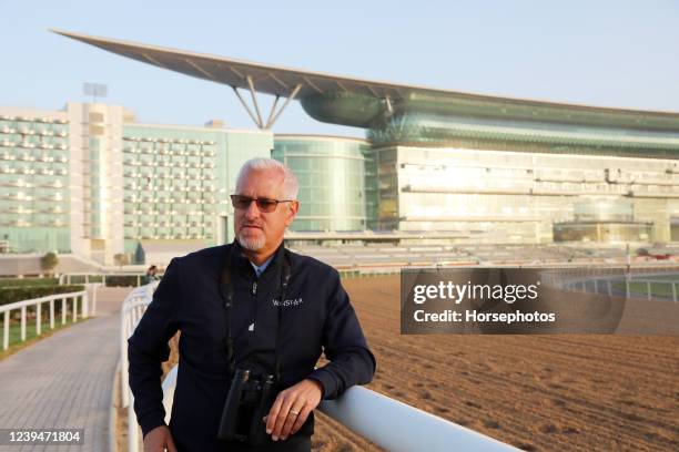 Trainer Todd Pletcher at the Meydan Racecourse ahead of the Dubai World Cup 2022, on March 24, 2022 in Dubai, United Arab Emirates.