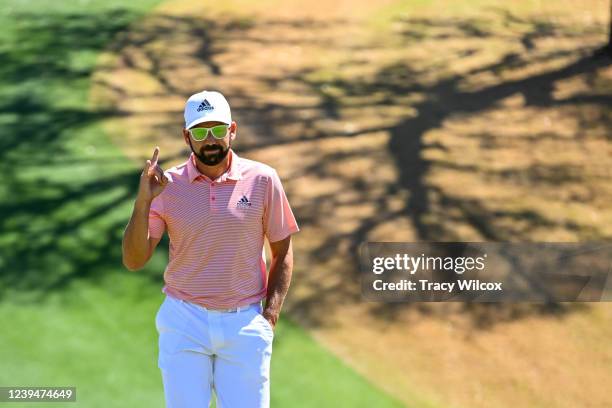 Sergio Garcia of Spain walks up the 18th green during Round 2 of the World Golf Championships-Dell Technologies Match Play at Austin Country Club on...