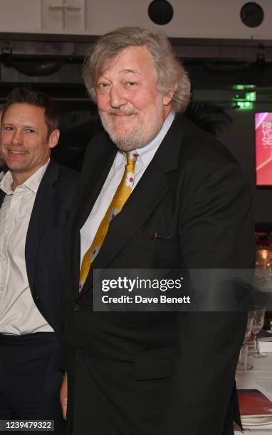 Stephen Fry attends 'Marsden @ 180', a fundraising evening in support of The Royal Marsden Cancer Charity's Oak Cancer Centre Appeal at 180 The...