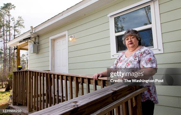 Rebecca Nixon at her new home in Fountain, FL February 23, 2022 .Her previous home was destroyed by Hurricane Michael on October 11, 2018. Fountain,...