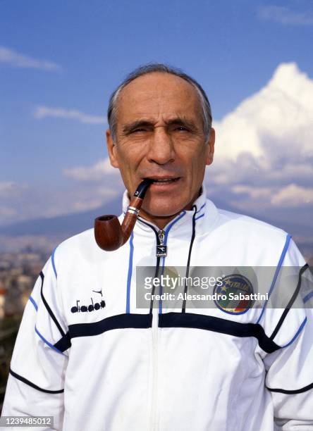 Enzo Bearzot head coach of Italy poses for photo before the World Cup 1982 Spain, Italy .