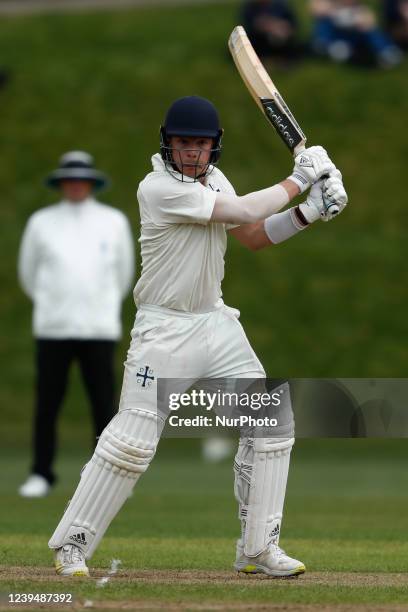 Ollie Sheen of Durham University bats during the MCC University match between Durham UCCE and Durham County Cricket Club at The Racecourse, Durham...