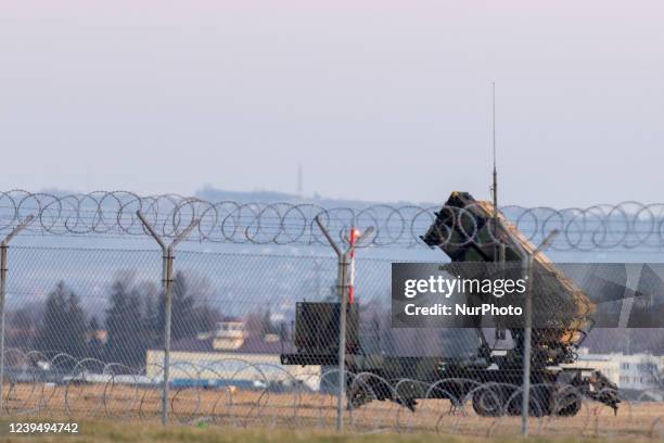 Patriot Missile system at the Border town of Rzeszow close to the Ukrainian border, in Rzeszow Subcarpathian Voivodeship Poland, March 24, 2022.
