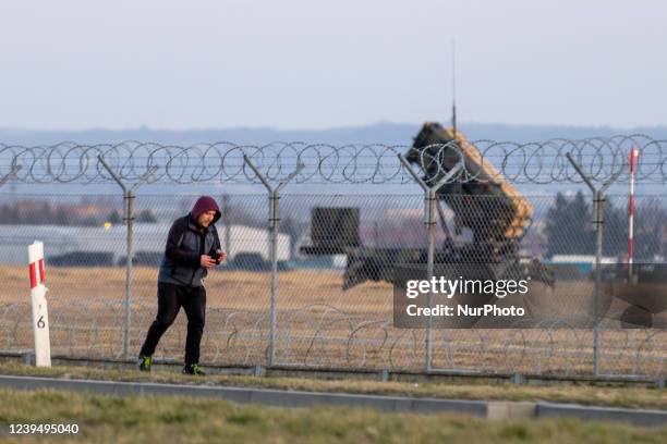 Patriot Missile system at the Border town of Rzeszow close to the Ukrainian border, in Rzeszow Subcarpathian Voivodeship Poland, March 24, 2022.