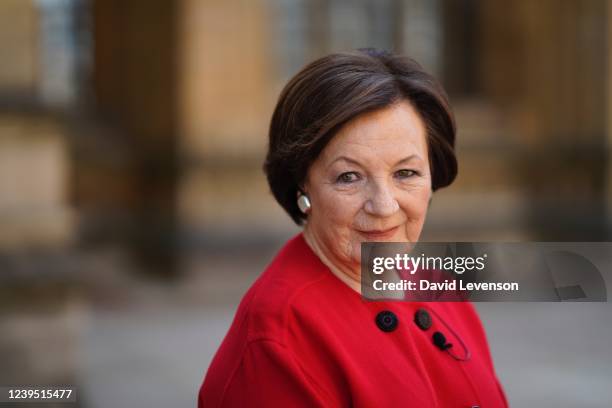 Delia Smith, chef and food writer attends the FT Weekend Oxford Literary Festival on March 26, 2022 in Oxford, England.