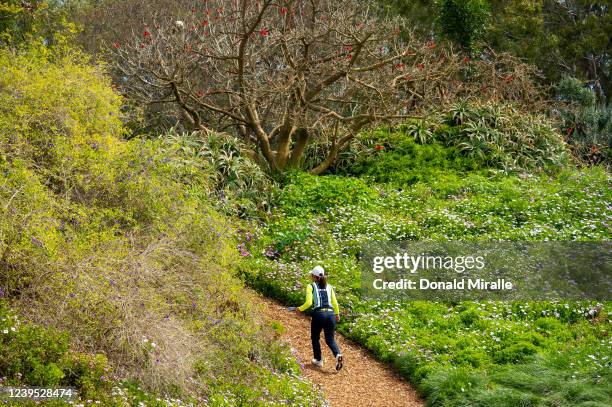 Ayaka Furue of Japan walks off the eleventh green during the third round of the JTBC Classic presented by Barbasol at Aviara Golf Club on March 26,...