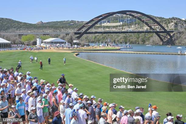 Brooks Koepka hits a shot on the 13th hole during Round 5, a quarter final match, of the World Golf Championships-Dell Technologies Match Play at...