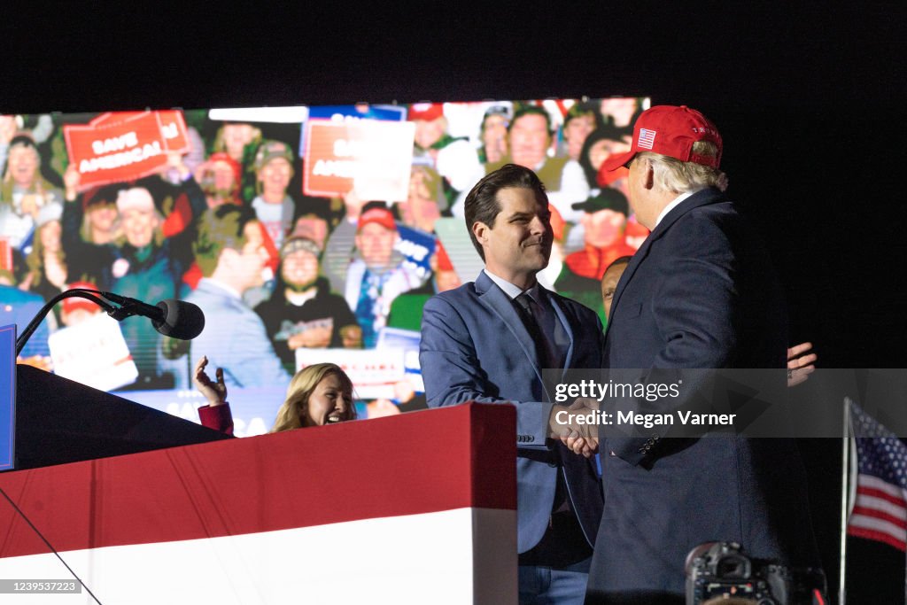 Former President Donald Trump Rallies Supporters In Georgia