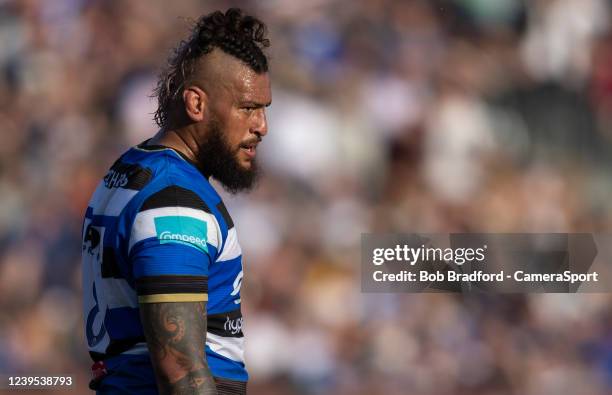 Bath Rugby's Nathan Hughes during the Gallagher Premiership Rugby match between Bath Rugby and Sale Sharks at The Recreation Ground on March 26, 2022...