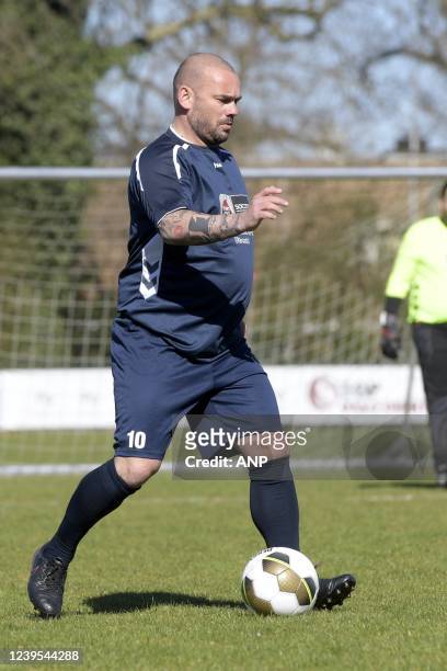 Wesley Sneijder during the benefit match for Ukrainian victims between Team Wesley Sneijder and Creators FC at Sportpark Wesley Sneijder on March 27,...