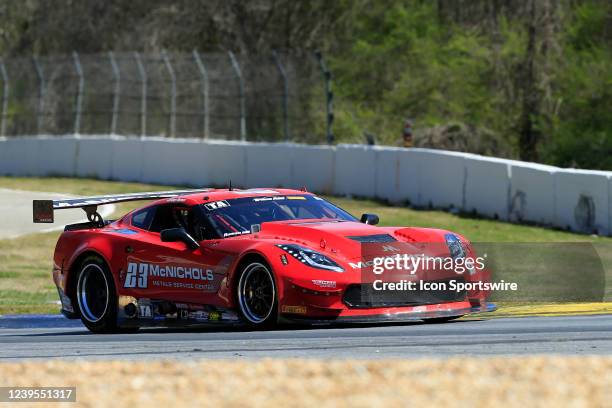Two time series Champion Amy Ruman races through Turn 5 during the Trans Am race at the Michelin Raceway Road Atlanta SpeedTour event on March 27,...