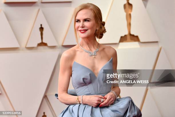 Australian actress Nicole Kidman attends the 94th Oscars at the Dolby Theatre in Hollywood, California on March 27, 2022.