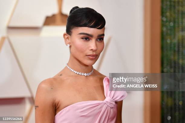Actress Zoe Kravitz attends the 94th Oscars at the Dolby Theatre in Hollywood, California on March 27, 2022.