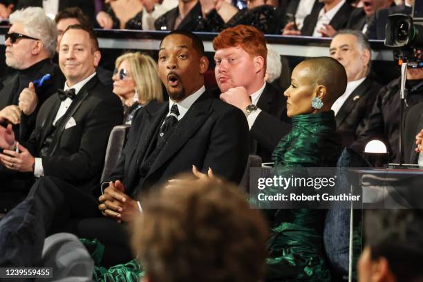 March 27, 2022: Will Smith and Jada Pinkett watch the show at the 94th Academy Awards at the Dolby Theatre at Ovation Hollywood on Sunday, March 27,...