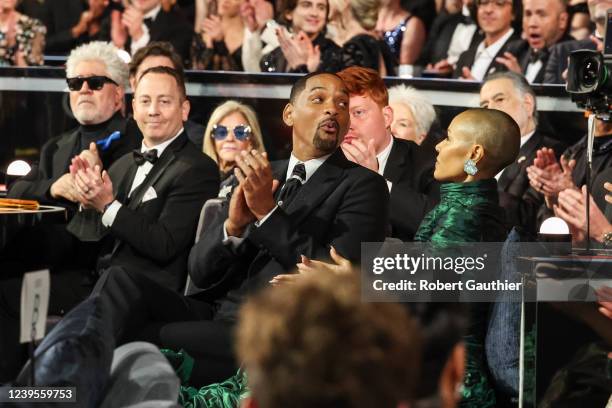 March 27, 2022: Will Smith and Jada Pinkett watch the show at the 94th Academy Awards at the Dolby Theatre at Ovation Hollywood on Sunday, March 27,...