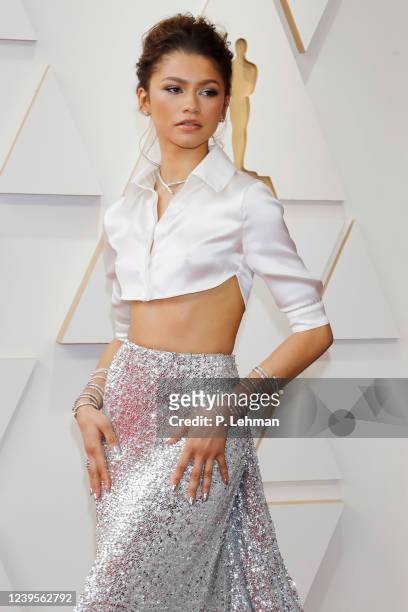 Zendaya Coleman arrives on the red carpet outside the Dolby Theater for the 94th Academy Awards in Los Angeles, USA.