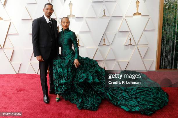 Will Smith, Jada Pinkett Smith arrives on the red carpet outside the Dolby Theater for the 94th Academy Awards in Los Angeles, USA.