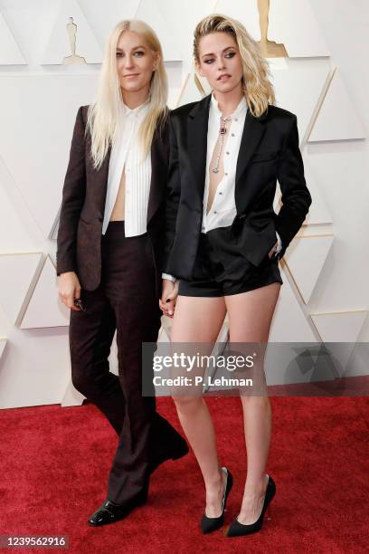 Dylan Meyer, Kristen Stewart arrives on the red carpet outside the Dolby Theater for the 94th Academy Awards in Los Angeles, USA.