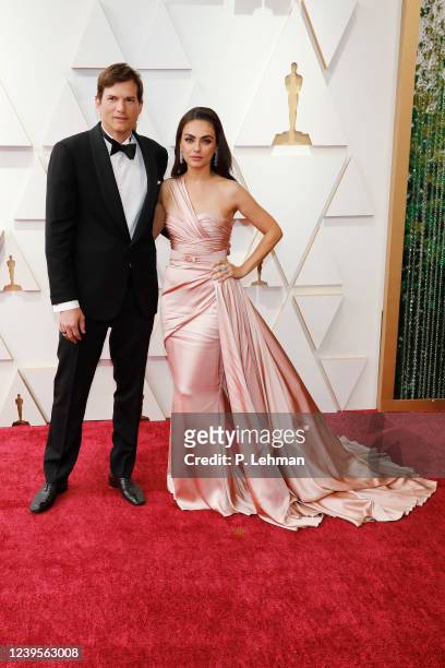Ashton Kutcher, Mila Kunis arrives on the red carpet outside the Dolby Theater for the 94th Academy Awards in Los Angeles, USA.