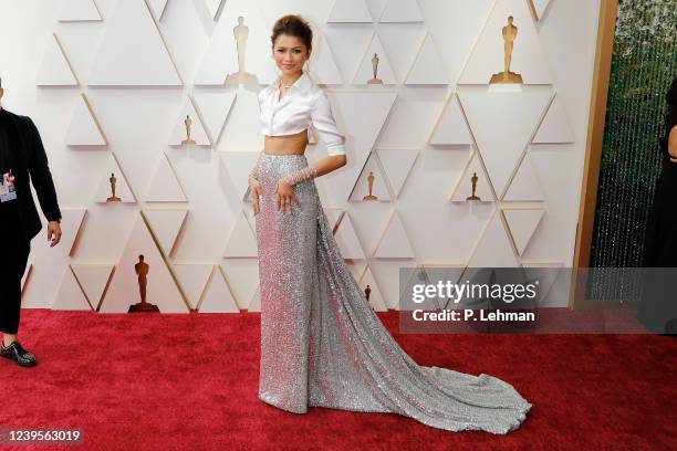 Zendaya Coleman arrives on the red carpet outside the Dolby Theater for the 94th Academy Awards in Los Angeles, USA.