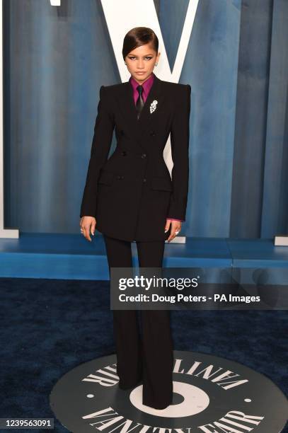 Zendaya attending the Vanity Fair Oscar Party held at the Wallis Annenberg Center for the Performing Arts in Beverly Hills, Los Angeles, California,...