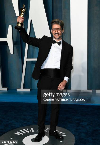 Best animated short film winner for "The Windshield Wiper" Alberto Mielgo attends the 2022 Vanity Fair Oscar Party following the 94th Oscars at the...