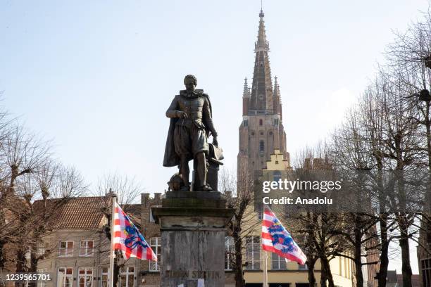 General view of city during a daily life at Flanders, in Bruges, Belgium on March 22, 2022.