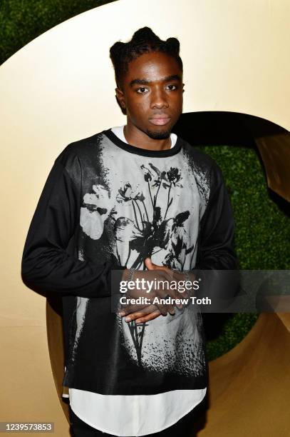 Caleb McLaughlin attends the MACRO Pre-Oscar Party at SoFi Stadium on March 24, 2022 in Inglewood, California.