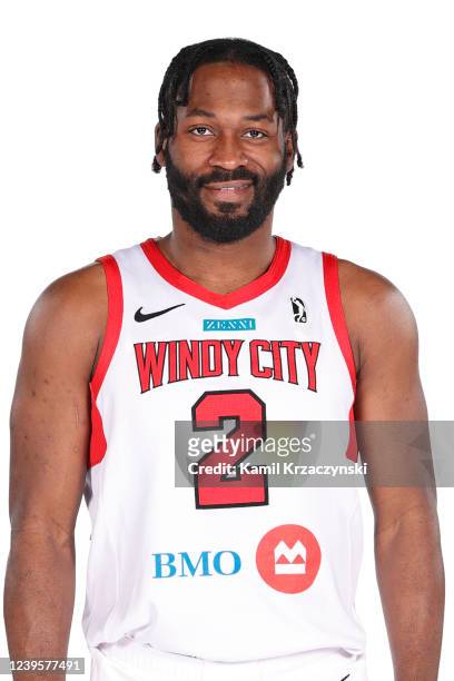 Jeremy Pargo of the Windy City Bulls poses for a headshot on March 25, 2022 at NOW Arena in Hoffman Estates, Illinois. NOTE TO USER: User expressly...