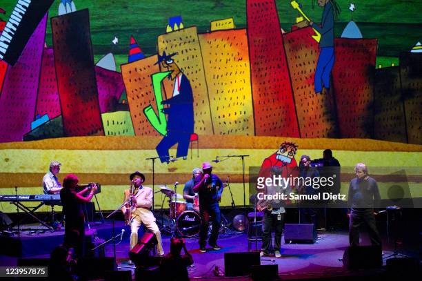 Tom Mc Clung, Archie Shepp, Hamid Drake, Napoleon Maddox, Cocheme'a Gastelum, Sil Matadin and Diabolo perform during the Festival Jazz A La Villette...