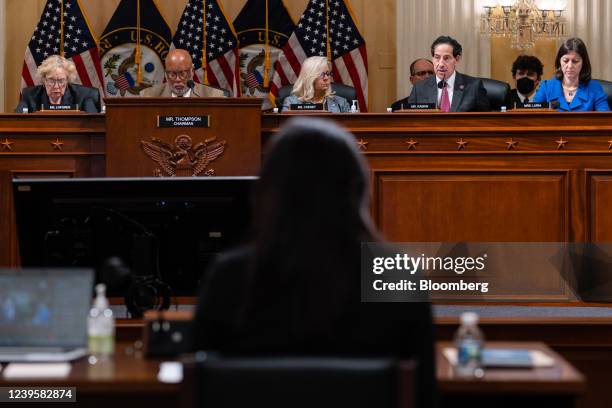 Representative Jamie Raskin, a Democrat from Maryland, speaks during a business meeting of the House Select Committee to Investigate the January 6th...