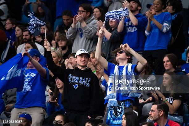 General view of Seton Hall fans during the second half of the WNIT Elite Eight basketball game between the Seton Hall Pirates and Columbia Lions on...