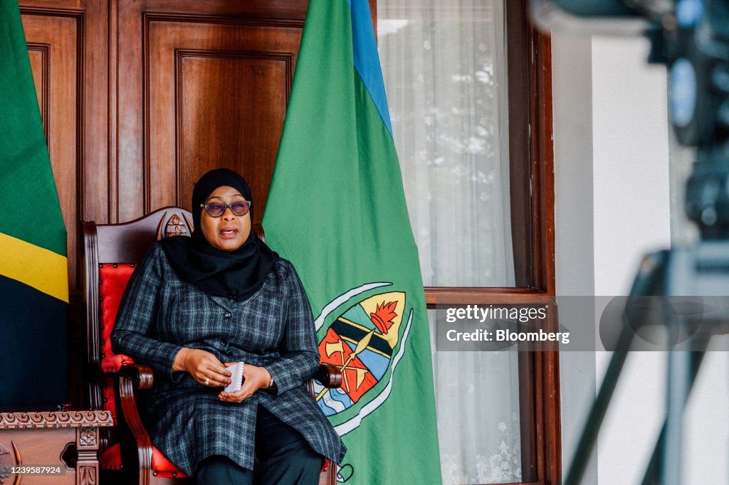Samia Images Samia Suluhu Hassan, Tanzania's president, during an interview at ...