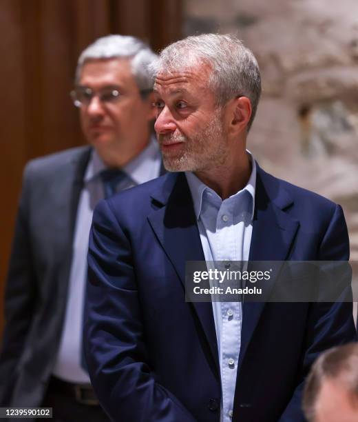 Russian businessman Roman Abramovich attends the peace talks between delegations from Russia and Ukraine in Istanbul, Turkiye on March 29, 2022.