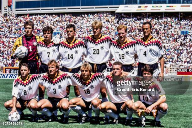 Team Germany line up during the FIFA World Cup, group C match between Germany and Spain, at Soldier Field, Chicago, Illinois, United States on 21th...