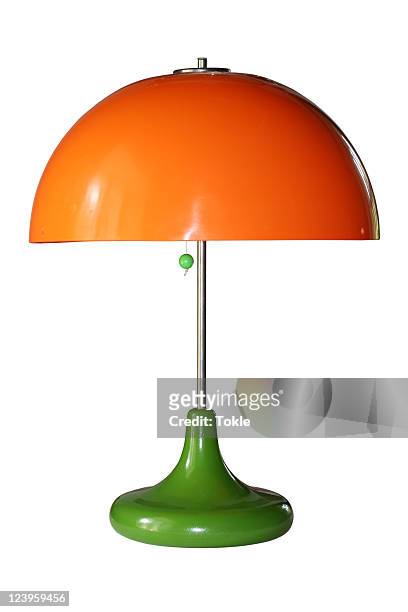 orange lampe - elektrische lampe stock-fotos und bilder