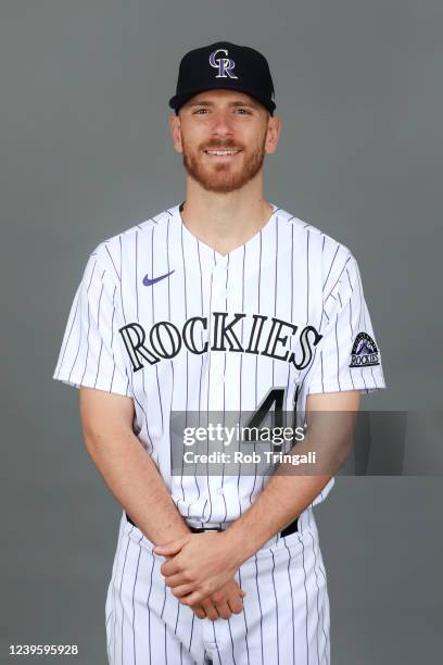 Chad Kuhl of the Colorado Rockies poses for a photo during the Colorado Rockies Photo Day at Salt River Fields at Talking Stick on Tuesday, March 22,...