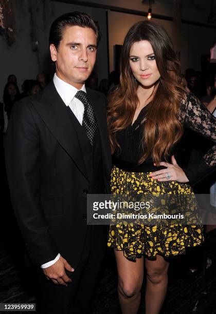 Scott Disick and Khloe Kardashian attend the Kardashian Kollection launch event on September 6, 2011 in New York City.