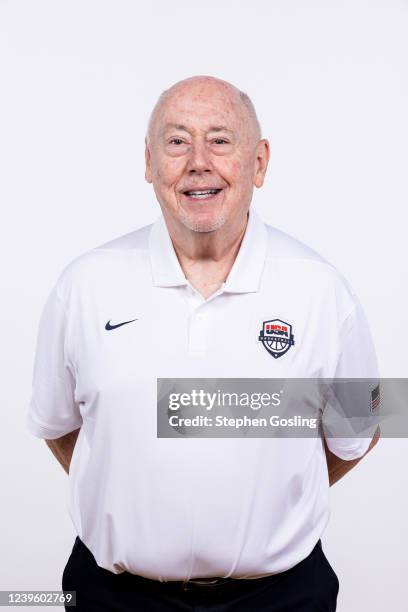 Mike Thibault, former Head Coach of the Connecticut Sun poses for a portrait for the USA Womens National Team on February 6, 2022 at Entertainment &...